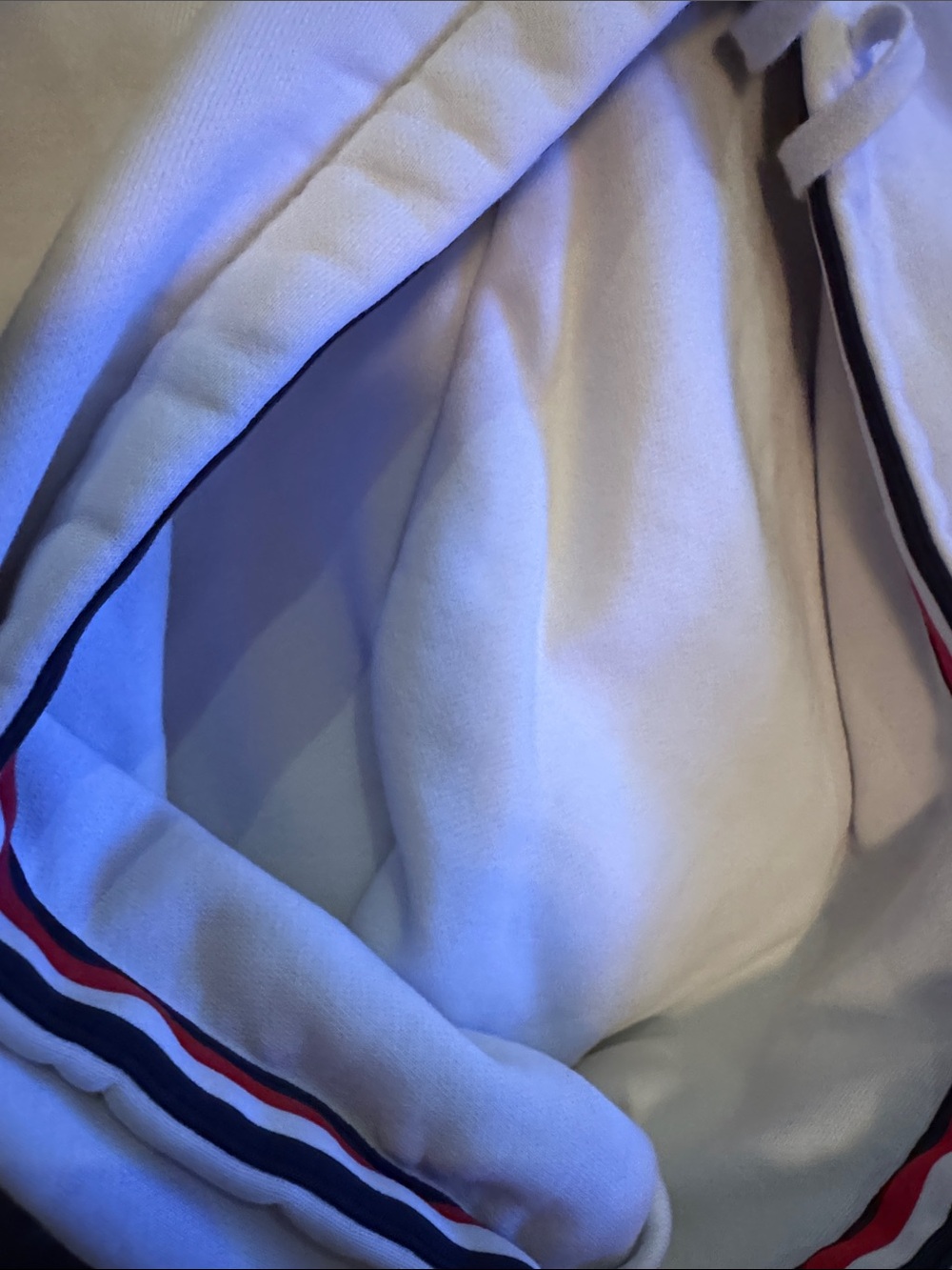 Tommy Hilfiger White Crewneck Hoodie with Signature Flag and Trim - Picture 8 of 8